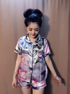 Bộ pizama phi lụa rẻ đẹp