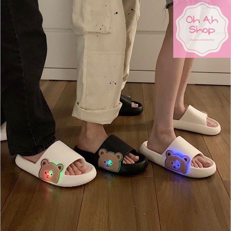 🍓  Dép gấu phát sáng xinh xắn Dễ Thương Loại 1 Chính Hãng Dép Couple Cặp Đôi