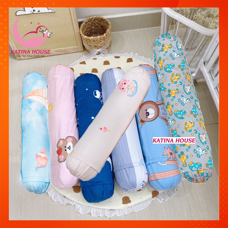Gối ôm trẻ em vải Tencel ruột gòn lông vũ nhân tạo mềm mịn mát, siêu êm, họa tiết ngộ nghĩnh đáng yêu