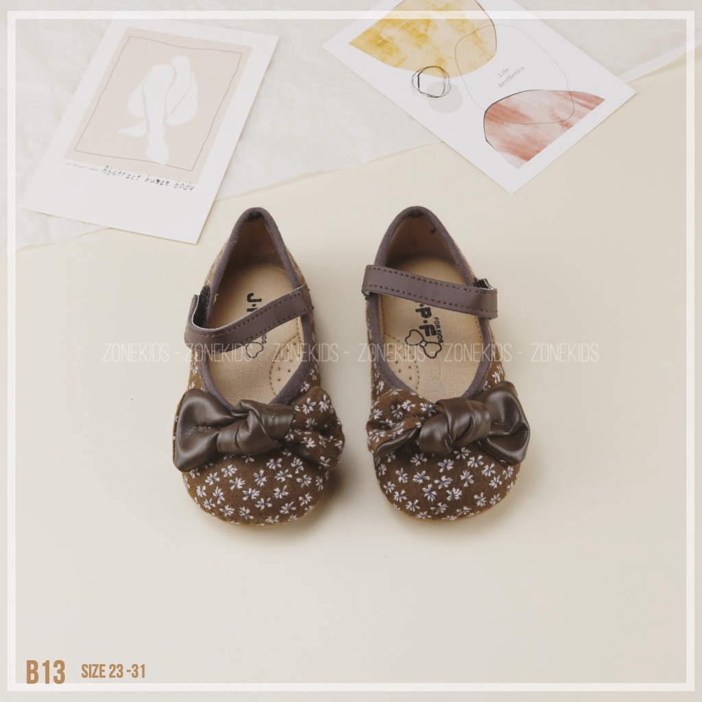 Giày búp bê họa tiết hoa nhí cho bé gái Zonekids - B13