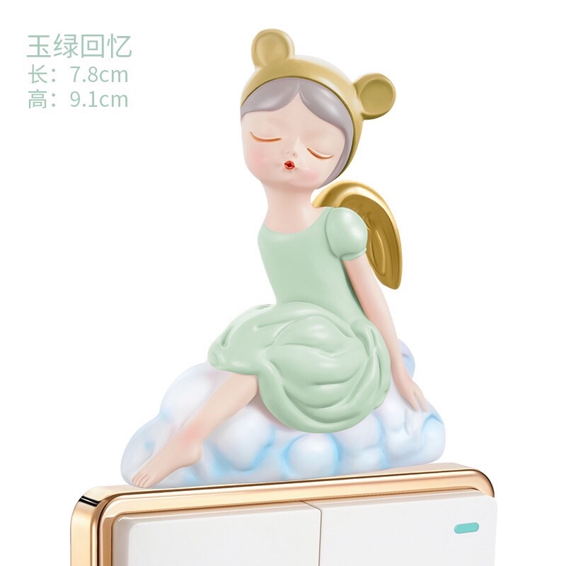 Miếng Dán Trang Trí Ổ Cắm Điện Ba Chiều Bằng Nhựa Resin Dễ Thương