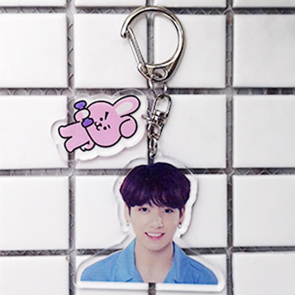 Móc khóa họa tiết BTS Bangtan Boys LOVE YOURSELF J-HOPE V SUGA dành cho người hâm mộ