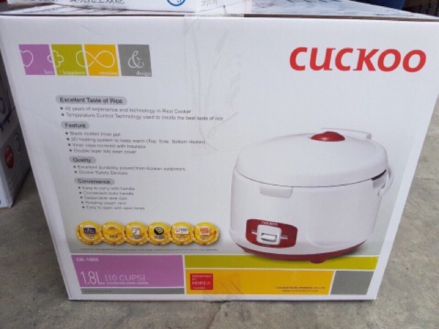 [Mã 273ELHA100K0 hoàn 7% đơn 500K] Nồi cuckoo 1,8L Cr-1055/ cr-1065