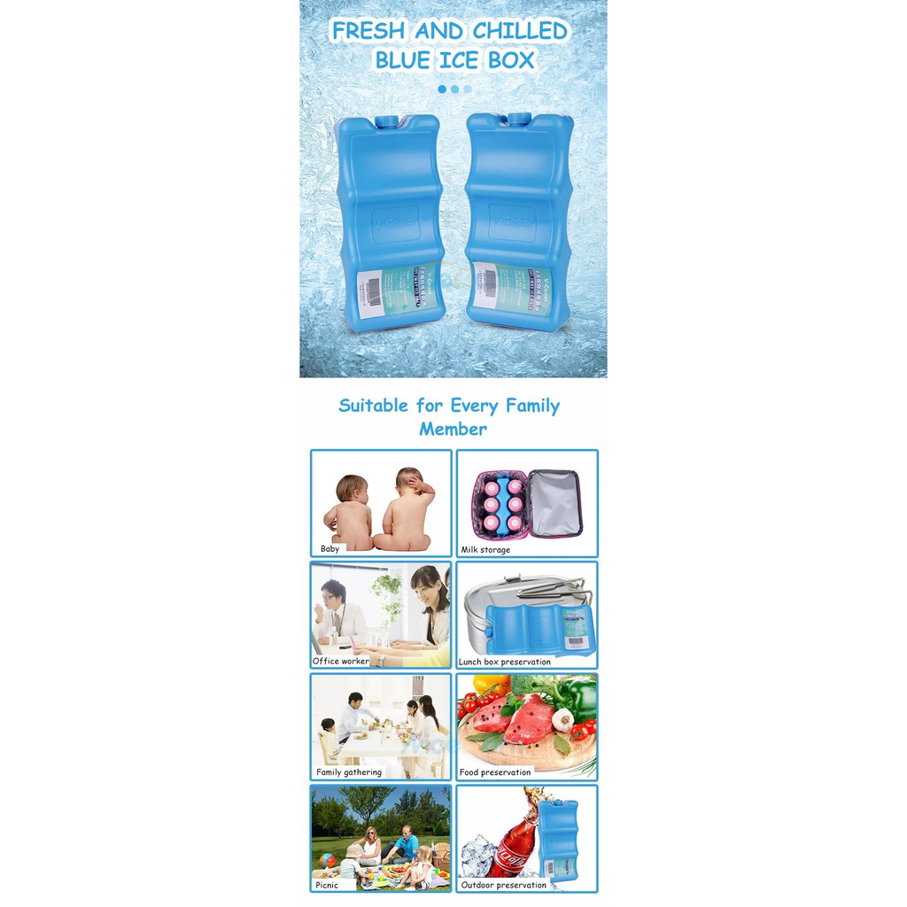 Bộ 2 đá gel khô bằng nhựa NiceBorn giúp giữ nhiệt bảo quản sữa mẹ, chai nước luôn tươi mát 