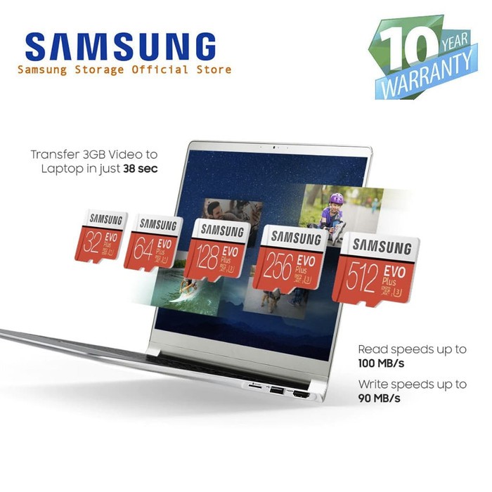 Thẻ Nhớ Samsung Micro Sd Evo Plus 32gb 64gb 128gb Class 10 10th Warranty