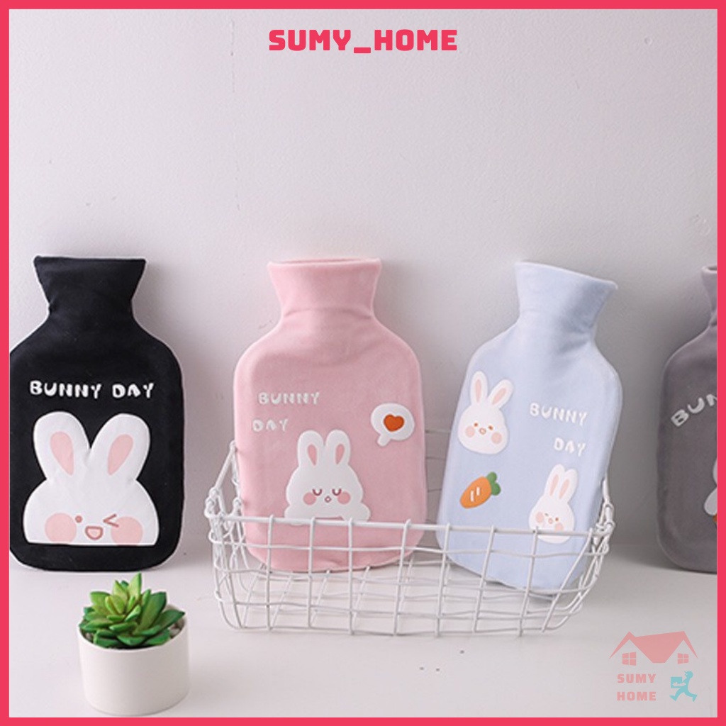 Túi chườm nhung nóng lạnh đau bụng kinh cao cấp 500ml giữ nhiệt sưởi ấm cơ