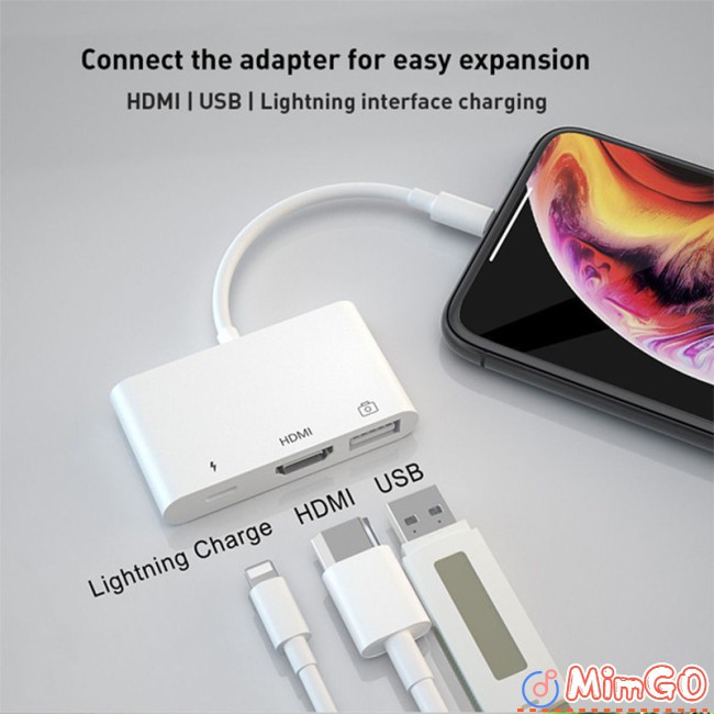 C62 Hdmi-compatible Usb3.0 Charging 3 In 1 Simulator For Adapter Iphone  Projector 4k