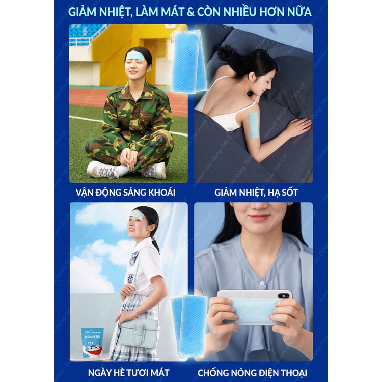 Gói 2 Miếng Dán Lạnh Làm Mát Cơ Thể Chống Nóng Hạ Sốt DUOLAMAO Hương Thơm Trái Cây Mùa Hè