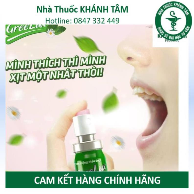 Xịt Thơm Miệng Thảo Dược GREELUX [Chai 12ml] Extra Cool / Fresh Mint Cool [Grelux] _Khánh Tâm ! !