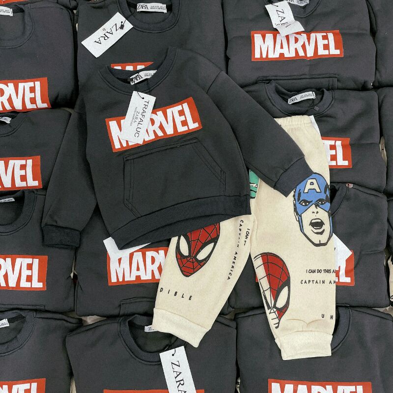 BỘ NỈ HÌNH SIÊU ANH HÙNG CHO BÉ