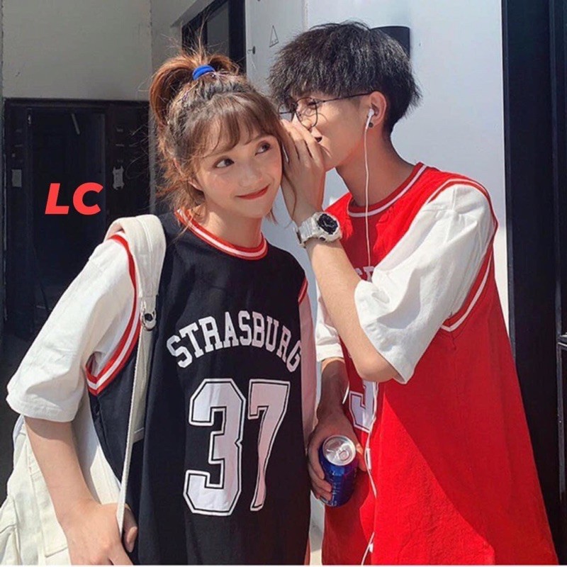 Áo phông unisex bóng rổ phối viền tay lỡ | BigBuy360 - bigbuy360.vn