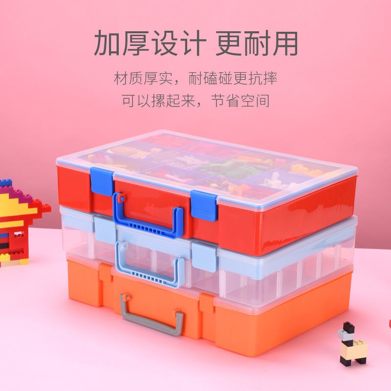 Hộp lưu trữ Lego đồ chơi các hạt nhỏ bộ phận ngăn phân loại trong suốt khay khối xây dựng và