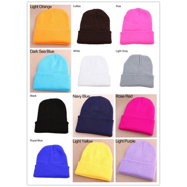 [SIÊU SALE] Mũ Len Beanie Cá Tính Phong Cách Hàn Quốc Nhiều Màu.