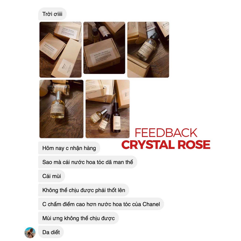 NƯỚC HOA 𝐓𝐎́𝐂&BODY 2IN1 - CRYSTAL ROSE