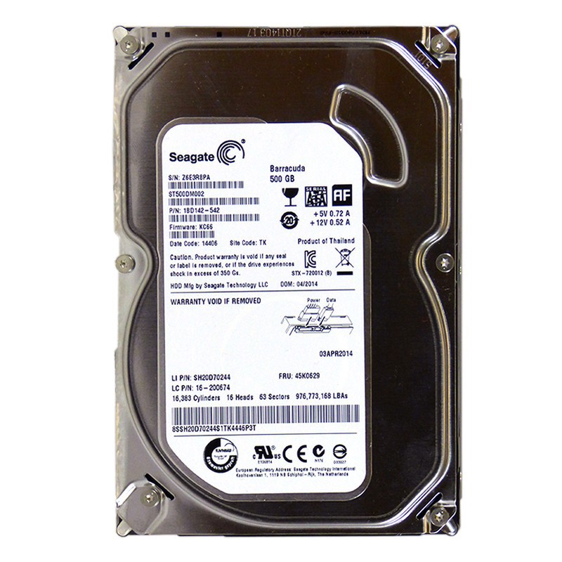 Ổ cứng HDD Seagate 500GB - Mới 99% - Bảo hành  01 Tháng !!!