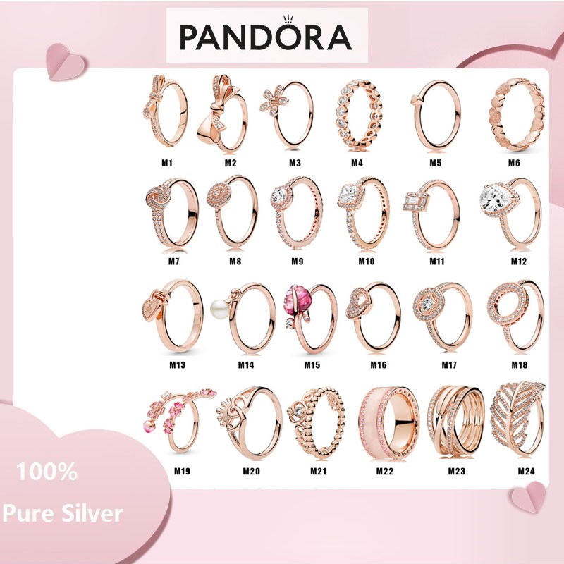 Pandora Dây Chuyền Mạ Bạc 925 Đính Hạt Hình Nơ Xinh Xắn