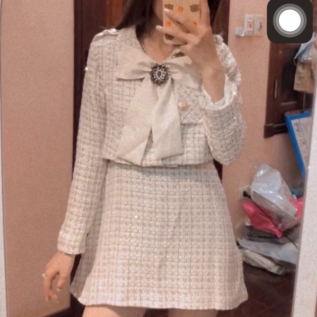 Combo set dạ trắng