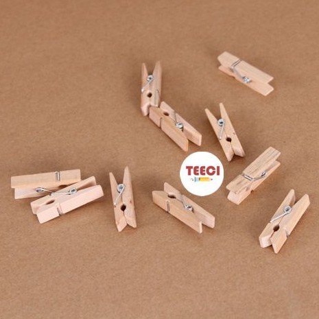 Bán Sỉ 2 Kẹp Gỗ Treo Ảnh Trang Trí Giữ Giấy Ghi Chú Tài Liệu Đánh Dấu Sách Đồ Dùng Văn Phòng D014