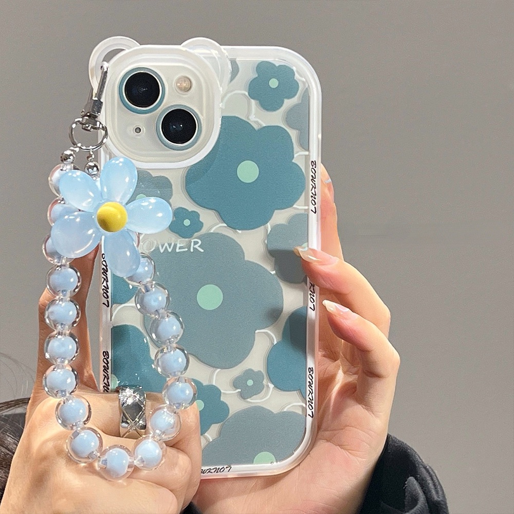 Ốp điện thoại silicon họa tiết hoa/ gấu thích hợp cho IPHONE 14 PRO MAX 13 12 11 PRO MAX X XR XS MAX 8 7+ SE 20