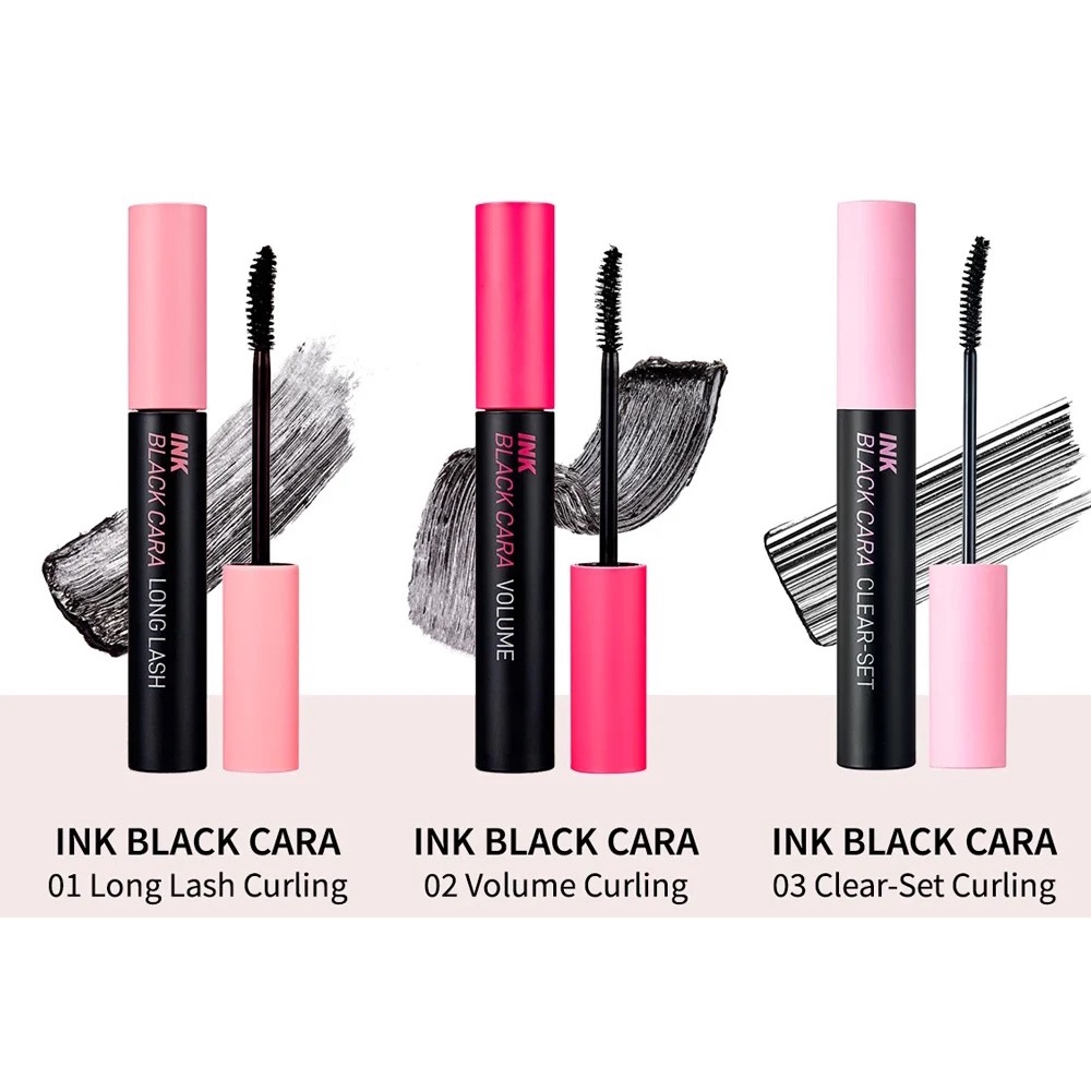Chuốt Mi Mascara Peripera Ink Black Cara  Làm Cong Mi Tự Nhiên