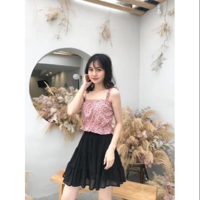 sale Áo hai dây hoa nhí 5màu ảnh thật