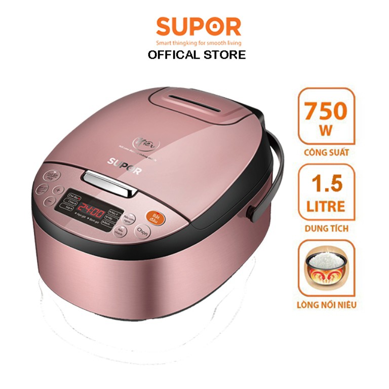 Nồi cơm điện tử lòng nồi Niêu Supor CFXB40FC33VN-75 1.5L | BigBuy360 - bigbuy360.vn