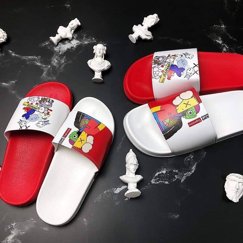 Dép Kaws X Supreme