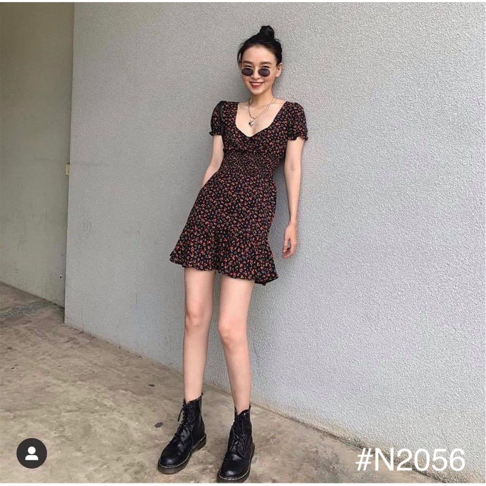 ĐẦM VOAN HỌA TIẾT HOA NHÍ XÒE NHẸ ĐUÔI CÁ XINH LUNG LINH - LANA DRESS | BigBuy360 - bigbuy360.vn