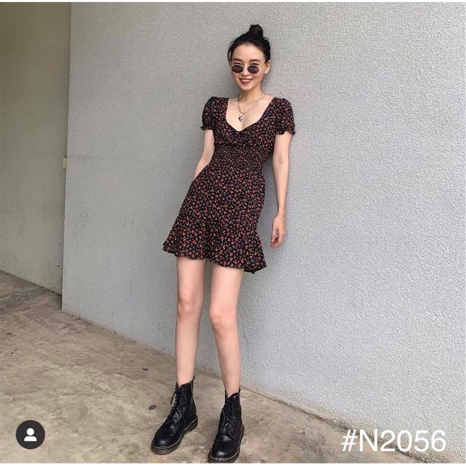 ĐẦM VOAN HỌA TIẾT HOA NHÍ XÒE NHẸ ĐUÔI CÁ XINH LUNG LINH - LANA DRESS