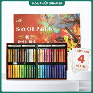 Màu sáp dầu Kuelox / Hộp màu sáp 12 24 36 48 màu dầu chuyên nghiệp Soft Oil Pastel