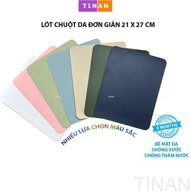 Lót Chuột Da Đơn Giản , Không Thấm Nước, Sử Dụng Được 2 Mặt, 27 X 21cm
