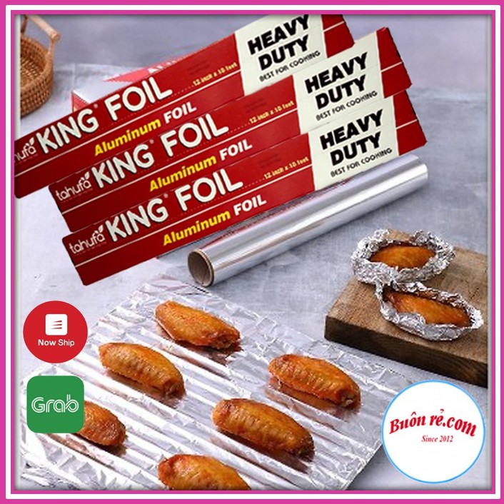 Combo 3 cuộn giấy nướng bạc tiện dụng KING FOIL Tahufa br00461