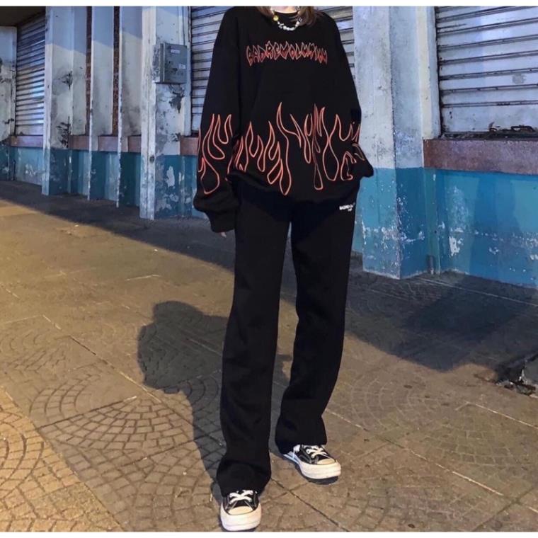 Áp Nỉ Sweater Lửa Hot Unisex FREESHIP Form Rộng Nam Nữ Ulzzang Hottrend