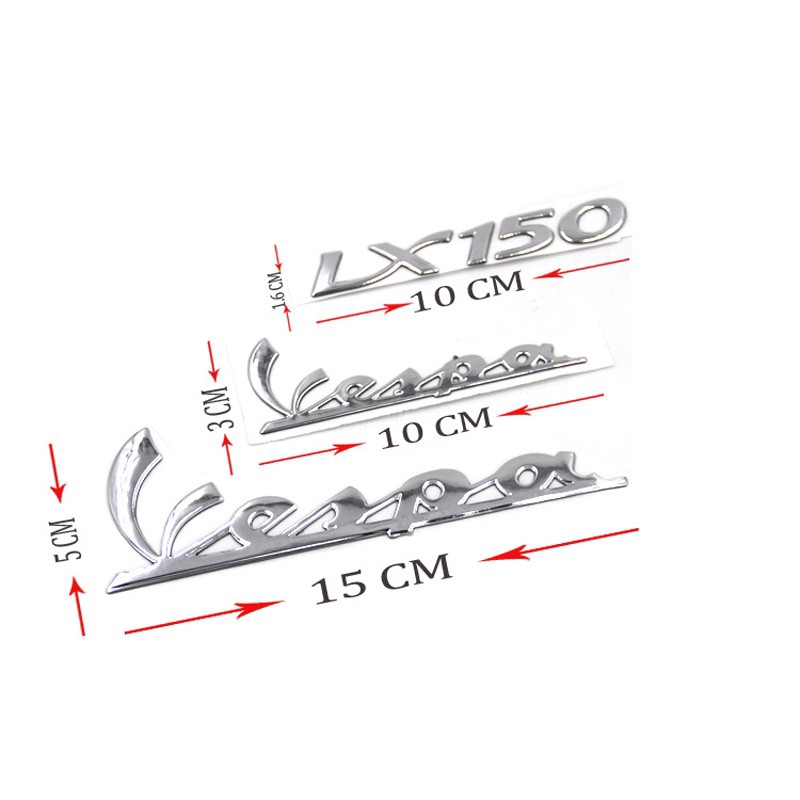 Miếng dán họa tiết logo 3d màu trơn cho Piaggio Vespa Gts300 Lx125 Lx150 125 150 Ie Sprint Primavera 300 Lx Lxv