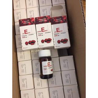 Vitamin E đỏ 400mg - NGA( mẫu cũ lọ thủy tinh- mẫu mới lọ nhựa)