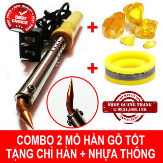 Combo 2 Mỏ hàn thiếc điện cán gỗ