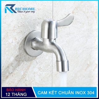Vòi nước, vòi hồ chất liệu inox 304 chống hoen gỉ dáng cong bền đẹp