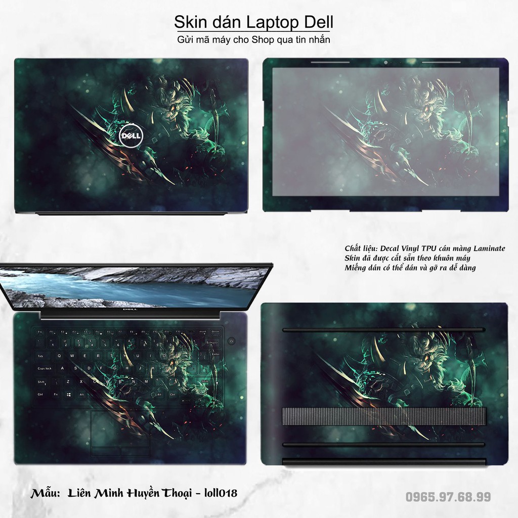 Skin dán Laptop Dell in hình Liên Minh Huyền Thoại nhiều mẫu 2 (inbox mã máy cho Shop)