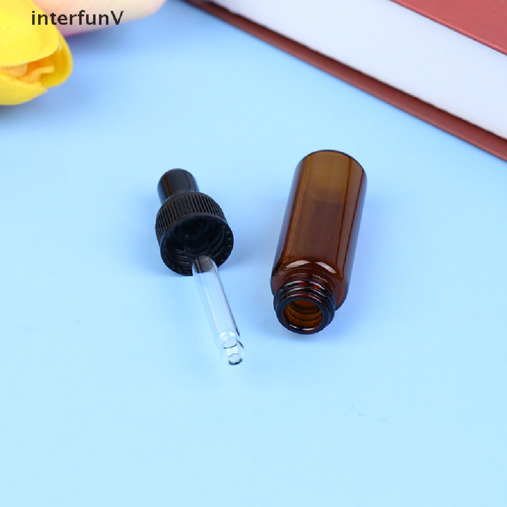 Set 10 Chai Thủy Tinh Đựng Tinh Dầu / Rau Củ 1ml 2ml 3ml 5ml Tiện Dụng