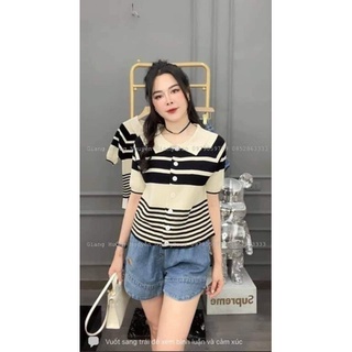 ÁO LEN CỔ ĐỨC BE PHA ĐEN CỔ KHUY