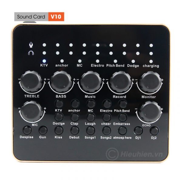 Sound Card V10 Hàng Loại 1 . Chuyên Thu Âm , Hát Livestream , Hỗ Trợ Chế Độ Autotune , Gỉa Giọng , Kết Nối Blutooth