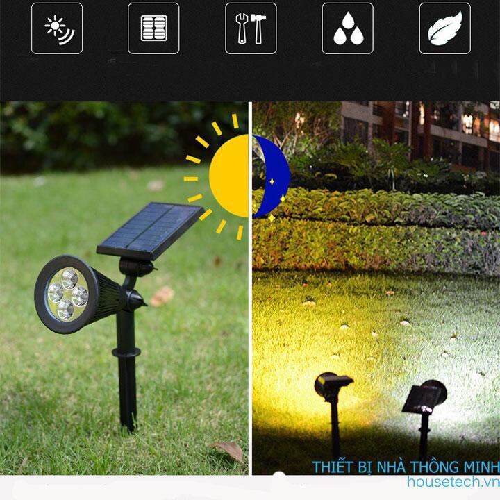 Đèn soi tiểu cảnh năng lượng mặt trời SOLAGA HT1218, Đèn năng lượng mặt trời trang trí sân vườn