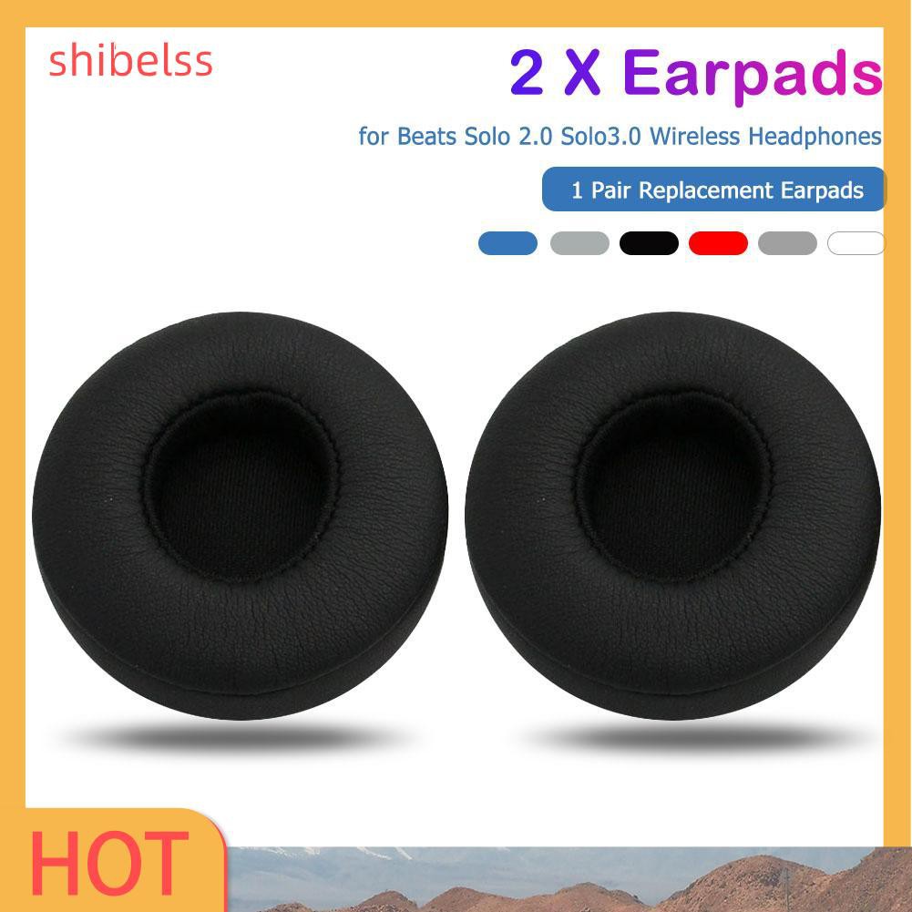 （ʚshibelss）1 Pair Replacement Earpads for Beats Solo 2.0 Solo3.0 Wireless Headphones