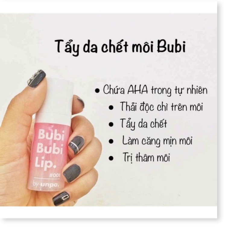 [Mã giảm giá mỹ phẩm chính hãng] TẨY TẾ BÀO CHẾT MÔI BUBI BUBI LIP BY UNPA ( Mẫu Mới 2021 )