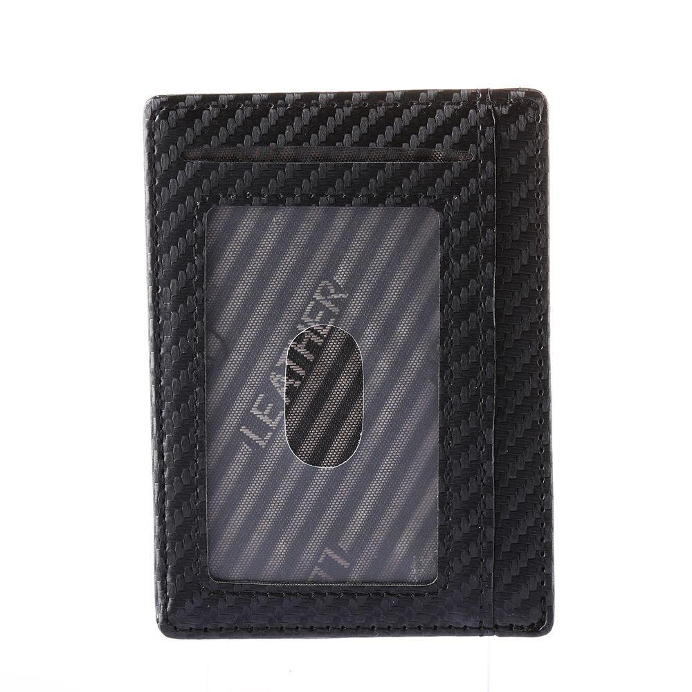 Ví Da Pu Sợi Cacbon Siêu Mỏng Đựng Tiền Xu Tiện Dụng