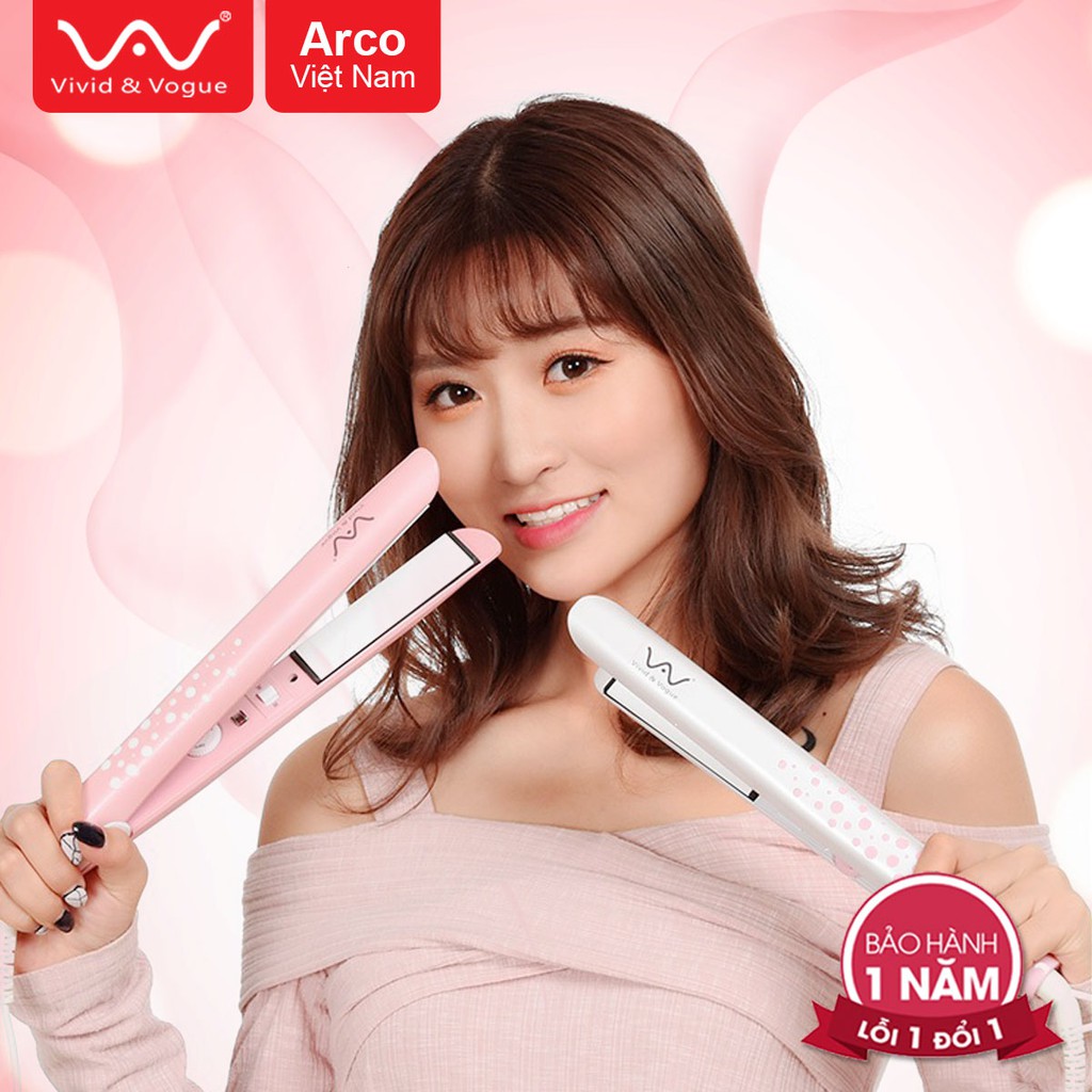 Máy làm tóc VIVID&VOGUE VAV030, máy ép tóc mềm mượt và ỏng ả, máy uốn tóc xoay 360 độ dễ dàng tạo các kiểu tóc