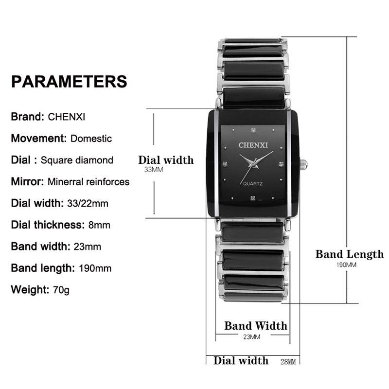 RUIWAY Fashion Wristwatch ceramic watch For Men Women Couples