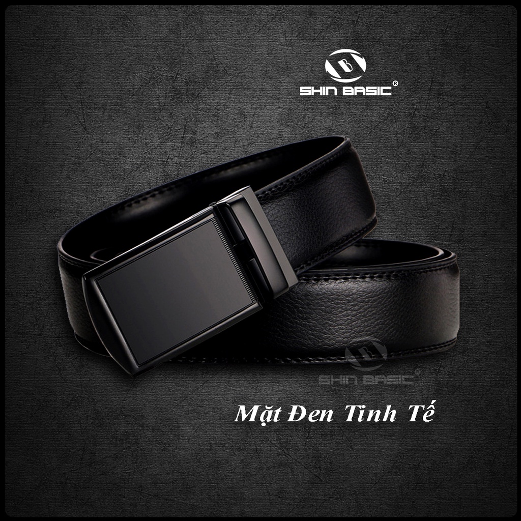 Dây Thắt Lưng, Nịt Nam Da Bò Cao Cấp - ShinBasic, Bảng Khoá Tự Động, Thời Trang Công Sở,  BELTS21BAS13