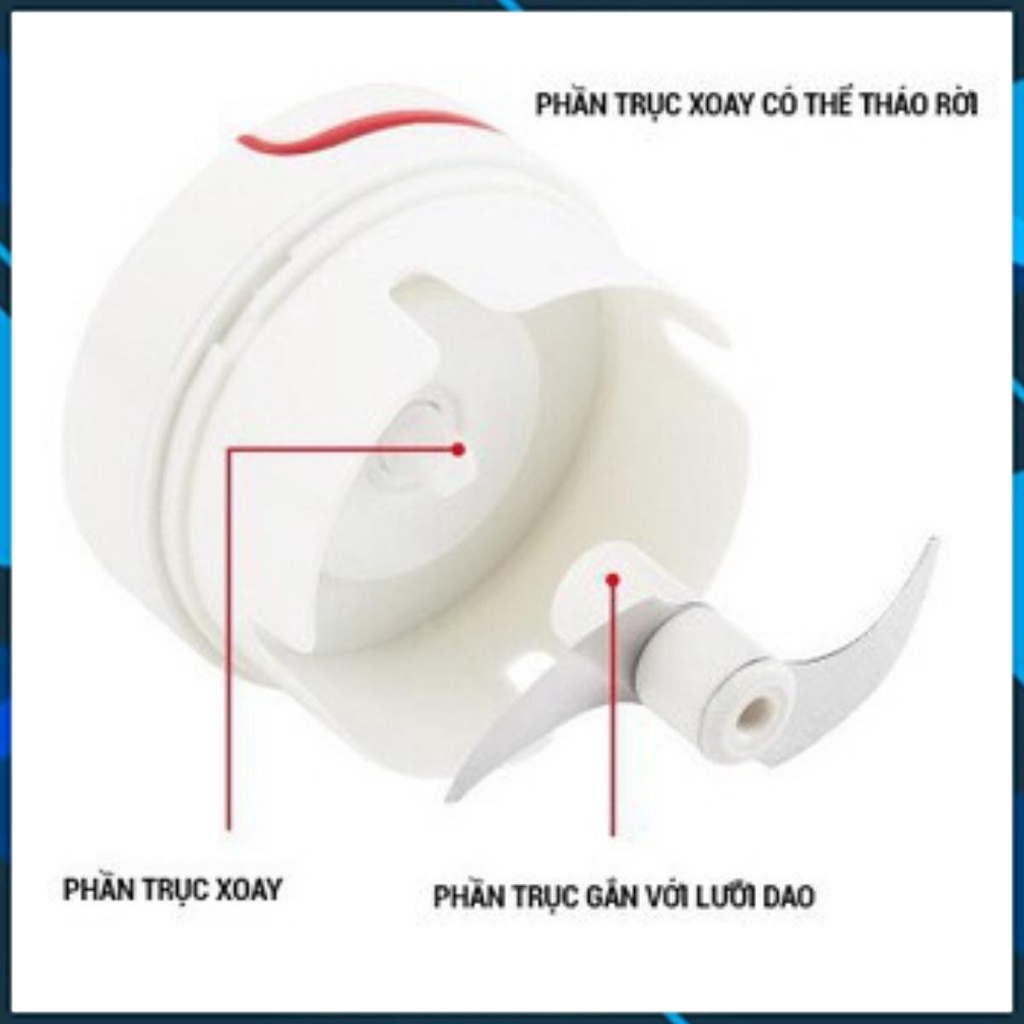 Combo máy xay sinh tố OSAKA 350W, 750ML và xay tỏi ớt kéo tay, xay đá, xay thịt đa năng thương hiệu Nhật