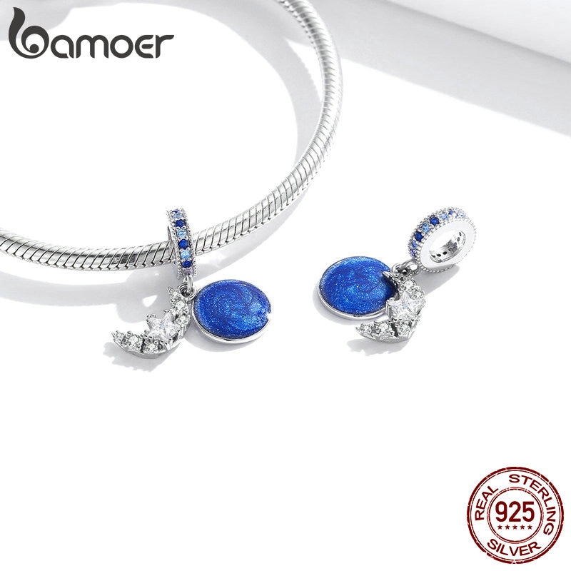 Hạt xỏ vòng đeo tay Bamoer BSC331 bạc 925 phong cách thời trang DIY